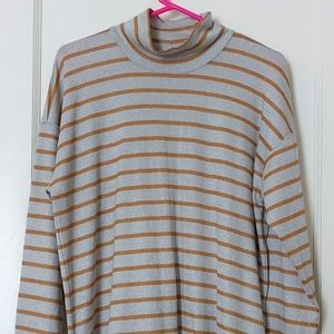 Anthropologie Vanessa Virginia Metallic Stripe Tunic